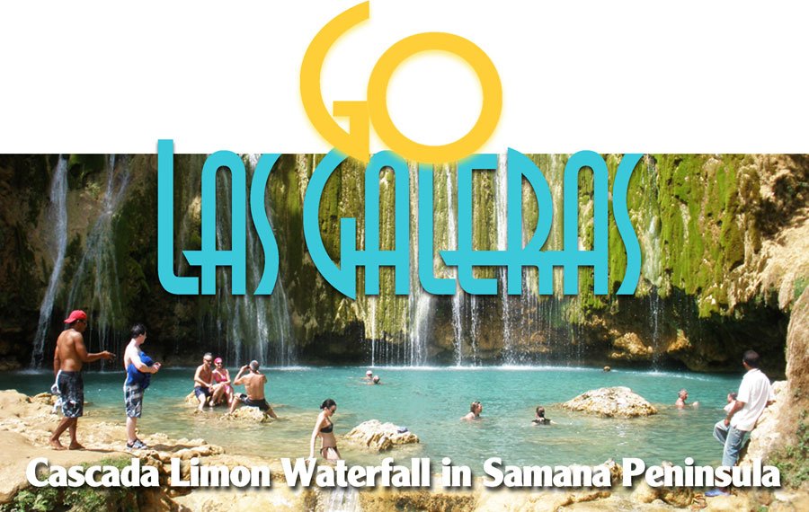 Cascada El Limon Waterfall in Samana Dominican Republic.